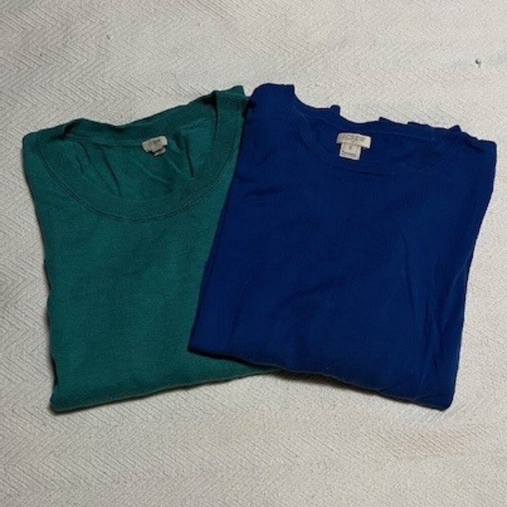 2 J. Crew Factory Teddie Sweaters sz Small